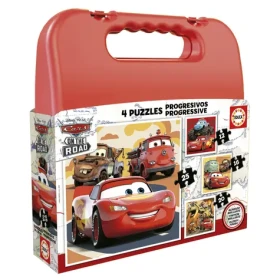 Educa Puzzle v kufríku Autá 4v1