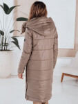 Dámska prechodná bunda ORVITA prešívaná s kapucňou tmavo béžová FashionStreet TY5027 XL