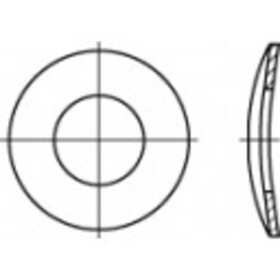 TOOLCRAFT TO-5381250 pružná podložka 3.5 mm DIN 137 pružinová ocel 100 ks; TO-5381250