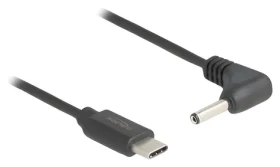 DeLock USB-C - DC 3,5 x 1,35 mm 90 ° čierna / Napájací kábel / 1,5 m / 5 V / 1 A (85393)