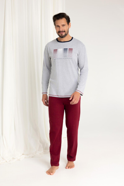 PÁNSKE PYŽAMO 487 BIG J/25 bledá melanž 2XL