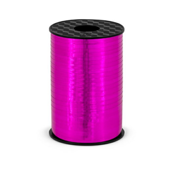 Tmavě růžová stuha 5 mm/225 m - PartyDeco