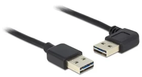 DeLock Easy-USB AA 90 ° čierna / USB kábel / 5 m / USB 2.0 (83467)