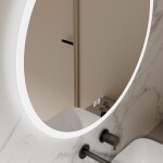 Mereo Zrkadlo okrúhle pr. 60 cm, LED osvetlenie a odhmlievanie CN162