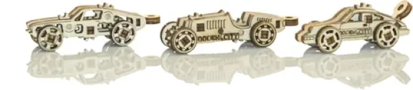 Wooden City 3D Puzzle prívesky športové autá