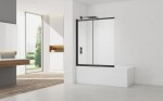 Vaňová zástena SAT Vision 140x120 cm čierna SATVZVI120CT SATVZVI120CT