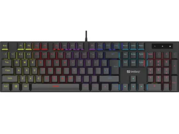 Sandberg Mechanical Gamer Keyboard GERMAN čierna / herná klávesnica / mechanická / drôtová / RGB / USB