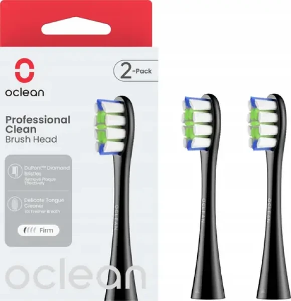 Oclean Professional Clean P1C5 čierna (2ks) / Náhradné hlavice / sonické kefky Oclean / medium (P1C5 B02)