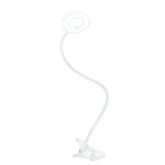 Solight LED stmievateľná stolná lampička s klipom biela / 8W / 300lm / 3000-5000K / USB (8592718041588)