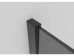 CERANO - Sprchová zástena Walk-in Onyx Round Ľ/P - 8 mm - okrúhla vzpera - čierna matná, grafitové sklo - 150x200 CER-426598