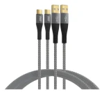 EFB USB-A - USB-C / Sada nabíjacích káblov / 60 W / QC 3.0 / 2× 1 m / textilné opláštenie (USB-AC-00006)