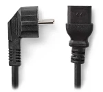 Nedis napájací kábel IEC-320-C19 - Schuko uhlová 2m čierna / Napájací kábel / 230 V / 16 A (CEGL10300BK20)