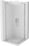 MEXEN/S - Velar Duo sprchovací kút, posuvné dvere 80 x 80, dekor, chróm 871-080-080-32-01