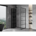 MEXEN/S - Mist-F sprchovací kút skladacie dvere ľavá 80 x 120, čierna kratka, čierna 8A6T-080-120-70-77-L