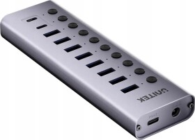 Unitek Hub USB C/USB A 10w1 5Gbps z włącznikami portów