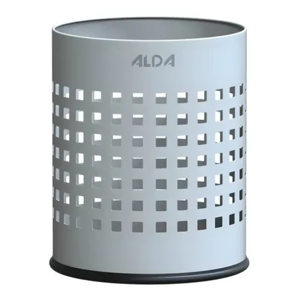 ALDA Officer biela / Odpadkový kôš / 7 l / dierovaný / lakovaná oceľ