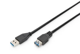 Digitus čierna / Predlžovací kábel USB 3.0 AA / 3 m (AK-300203-030-S)