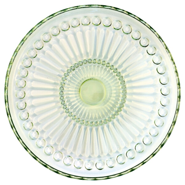 GREEN GATE Sklenený tanier Alice Pale Green 18,5 cm