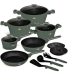 BERLINGERHAUS Matte Green Collection / Sada riadu s titánovým povrchom / 15 ks (BH-8208)