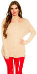 Curvy Girls! KouCla ribbrd jumper with neck holder grey Einheitsgroesse