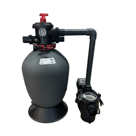 Filtračné zariadenie - TOP VF 500, na podstavci s čerpadlom Mr.Pump ECO DE18, 18 m3 / h, s šesťcestným ventilom