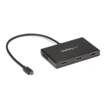 StarTech adaptér USB-C na 3xHDMI čierna / Dual 4K 30Hz / Triple 1080p 60Hz / iba Windows / Thunderbolt 3 (MSTCDP123HD)