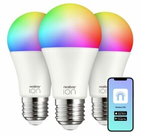 Niceboy ION SmartBulb RGB E27 9W 3ks / LED RGB / E27 / 9W / 806 lm / 2700-6500K / Wi-Fi (SC-E27-9W-triple-pack)