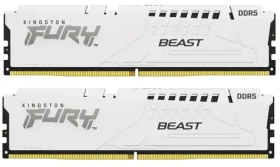 Kingston Fury Beast White 64GB (2x32GB) DDR5 5200MHz EXPO/CL36/DIMM/On-Die ECC/EXPO/XMP/1.25V (KF552C36BWEK2-64)