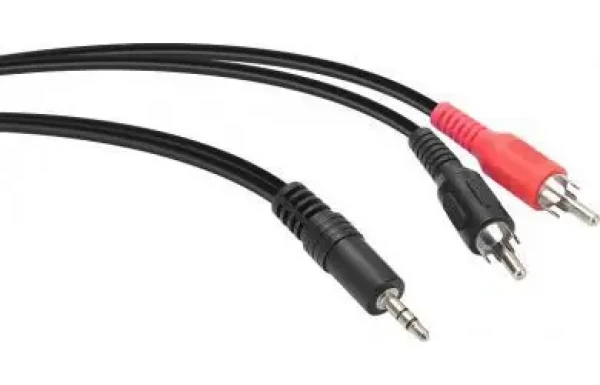 Speedlink Audio kábel Jack 3,5 mm - 2x Cinch čierna / Audio kábel / 2 m