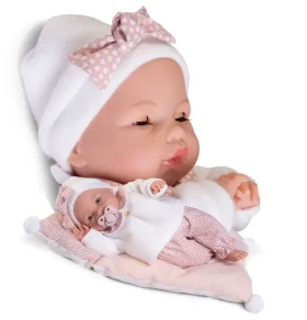 Antonio Juan 14363 BIMBA - žmurkacia bábika bábätko so zvukmi a mäkkým látkovým telom - 37 cm