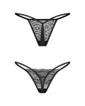 Dámske sexy tangá Clara 2-Pack black - Obsessive L/XL