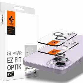 Spigen Glass EZ Fit Optik Pre ochranné sklo na fotoaparát pre Apple iPhone 14/iPhone 14 Plus Max 2ks fialová (AGL05603)