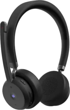 Lenovo Wireless VoIP Headset čierna / Bezdrôtový headset / Bluetooth 5.3 / 60h výdrž / 2h nabíjania (4XD1M80020)