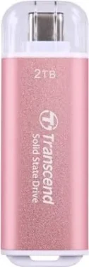 Transcend ESD300P Externý SDD 2TB ružová / USB-C 3.2 Gen 2 / R: 1050MBs / W: 950MBs (TS2TESD300P)