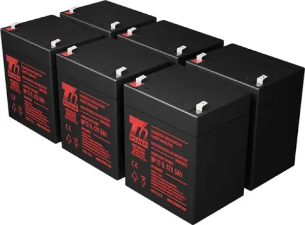 T6 Power RBC141 / Batéria pre UPS / Kit 6x 12V 5Ah / Náhrada za APC RBC141 (T6APC0027)