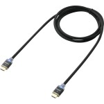 SpeaKa Professional HDMI prepojovací kábel Zástrčka HDMI-A, Zástrčka HDMI-A 1.00 m čierna SP-7870024 4K UHD, audio return channel, opletený, s LED HDMI kábel; SP-7870024