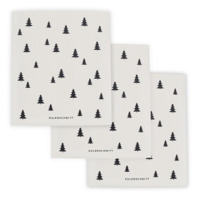 Eulenschnitt Přírodní houbová utěrka Fir Trees – set 3 ks