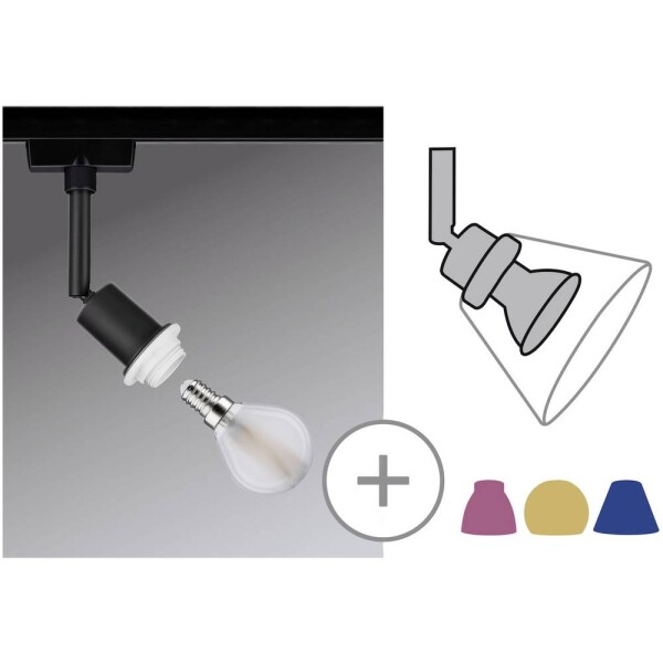 Paulmann svietidlo pre lištové systémy (230 V) URail E14 čierna (matná); 96913