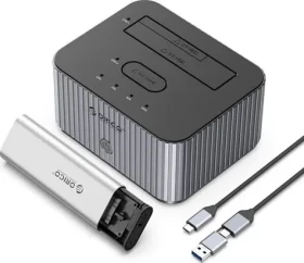 Orico IT28E-C Dokovacia stanica šedá / pre 2 pevné disky / USB-C / kábel USB-C/USB-A - USB-C