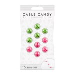 Cable Candy Small Beans Káblový organizér 10 ks zelená a ružová (CC016)