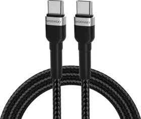 Wozinsky Kábel USB-C - USB-C 2 m čierna / Kábel / USB-C - USB-C / 2 m (5907769308741)