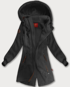 Dámska dlhá mikina s kapucňou (AMG-675/2) graphite - Goodlooking XXL