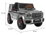 Mamido Detské elektrické autíčko Mercedes G63 AMG MAXI lakované strieborné