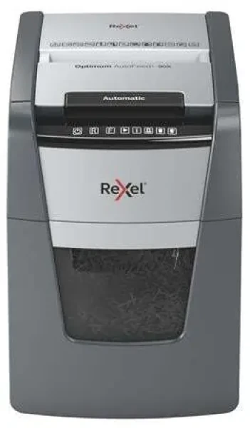 Rexel Optimum AutoFeed+ 90X / Automatický skartovač / až 90 listov / 34l / Krížový rez 4x28 mm (2020090XEU)