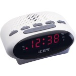 ICES ICR-210 rádiobudík FM biela; ICR-210 white