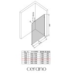 CERANO - Sprchová zástena Walk-in Orbis Top Round - Pravá - 8 mm - guľatá vzpera - čierna matná, mliečne sklo - 140x200 CER-999964