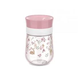 Little Dutch Hrnček trénovací 360° 300 ml Fairy Garden ružová / od 9 mesiacov (108018565406LD)