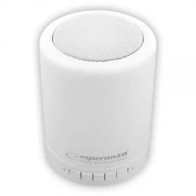 Esperanza EP131 FANTASIA biela / Bluetooth reproduktor / 3W / 5V / 1200mAh / LED / BT 4.2 / FM rádio / AUX / microSD (EP131 - 5901299940075)
