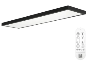 Immax NEO LITE FRAME SMART čierna / Stropné svietidlo / 120×30 cm / IP44 / CCT / Wi-Fi / TUYA (07278L)