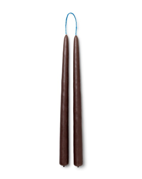 Ferm LIVING Sviečka Dipped Candles Brown – set 2 ks